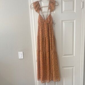 NWT Madewell Georgette Ruffle Tiered Midi Maxi Dress